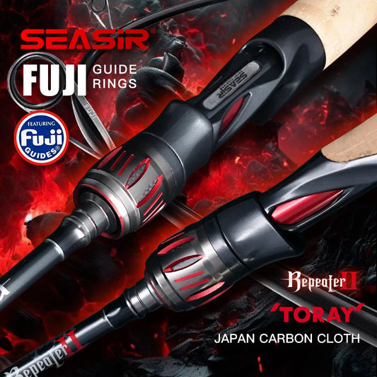 SeaSir Spinning Casting Fishing Rod Fuji Guide Carbon Handle