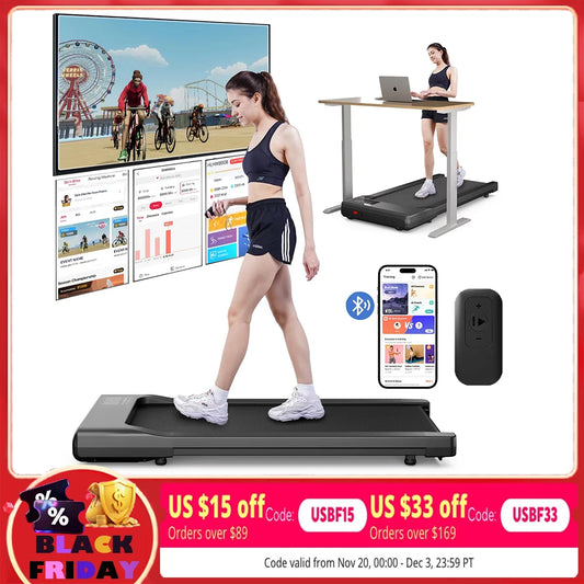 Promoation Walking Treadmill 2.5HP 1-6km/h Speed Anti-Slip Shock Absorption Portable Treadmill for Home Office Exercise Machine