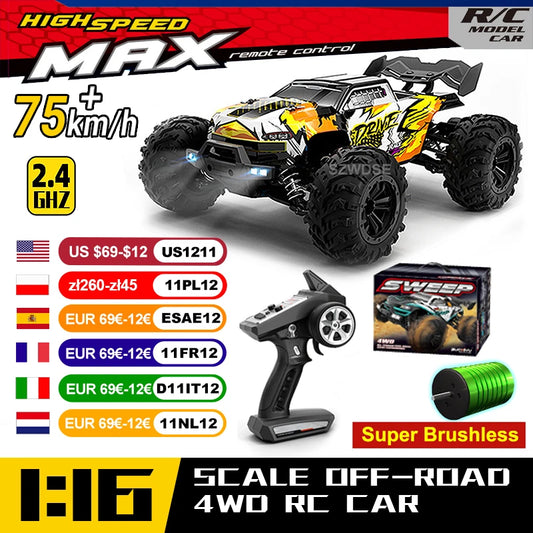 WLtoys 16101 Pro 4WD RC Car With LED Lights System